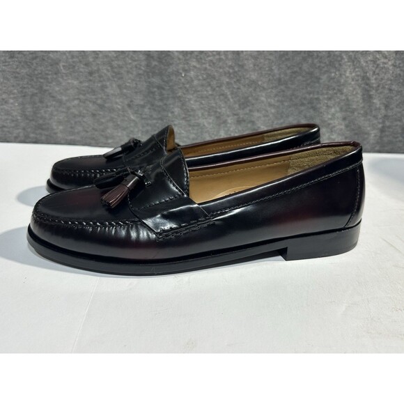 Cole Hann Pinch Tassel Loafers Brown Smooth Leather Burgundy Brown Men’s 10.5D main image 5